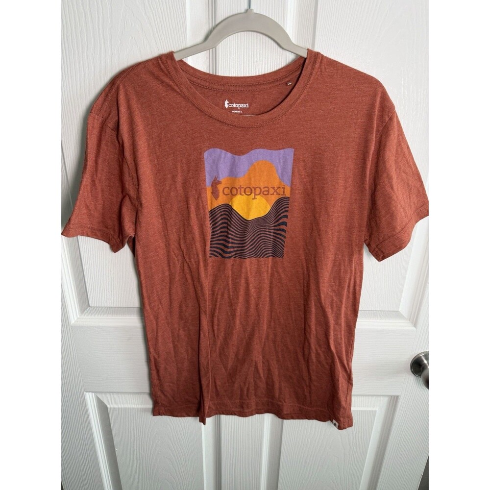 Cotopaxi Vibe Organic Cotton T-Shirt Womens Large Orange Recycled Sustainable